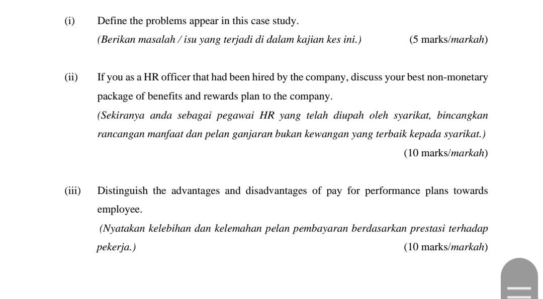 Define the problems appear in this case study.