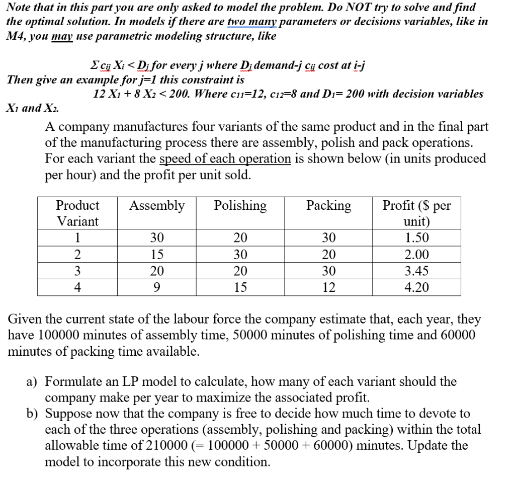 Note that in this part you are only asked to