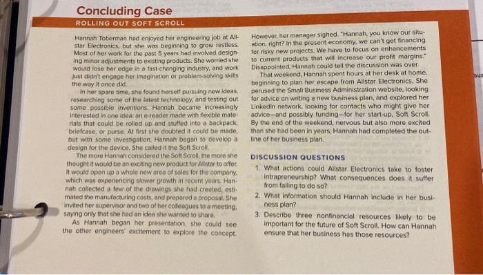 Concluding Case ROLLING OUT SOFT SCROLL pus