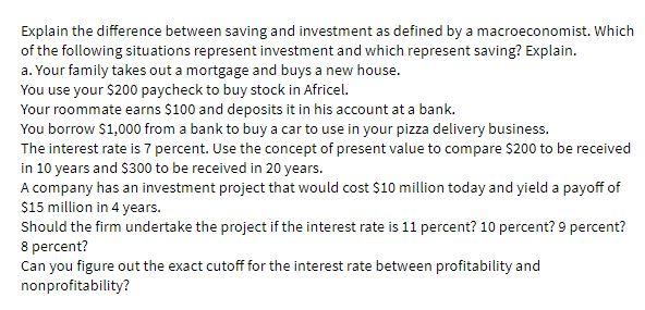 Explain the difference between saving and