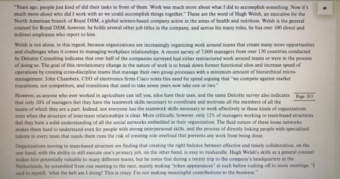 answer questions "Years ago, people just kind of