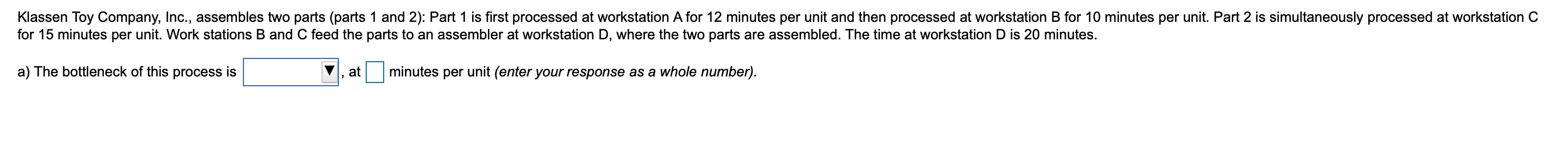 Klassen Toy Company, Inc., assembles two parts