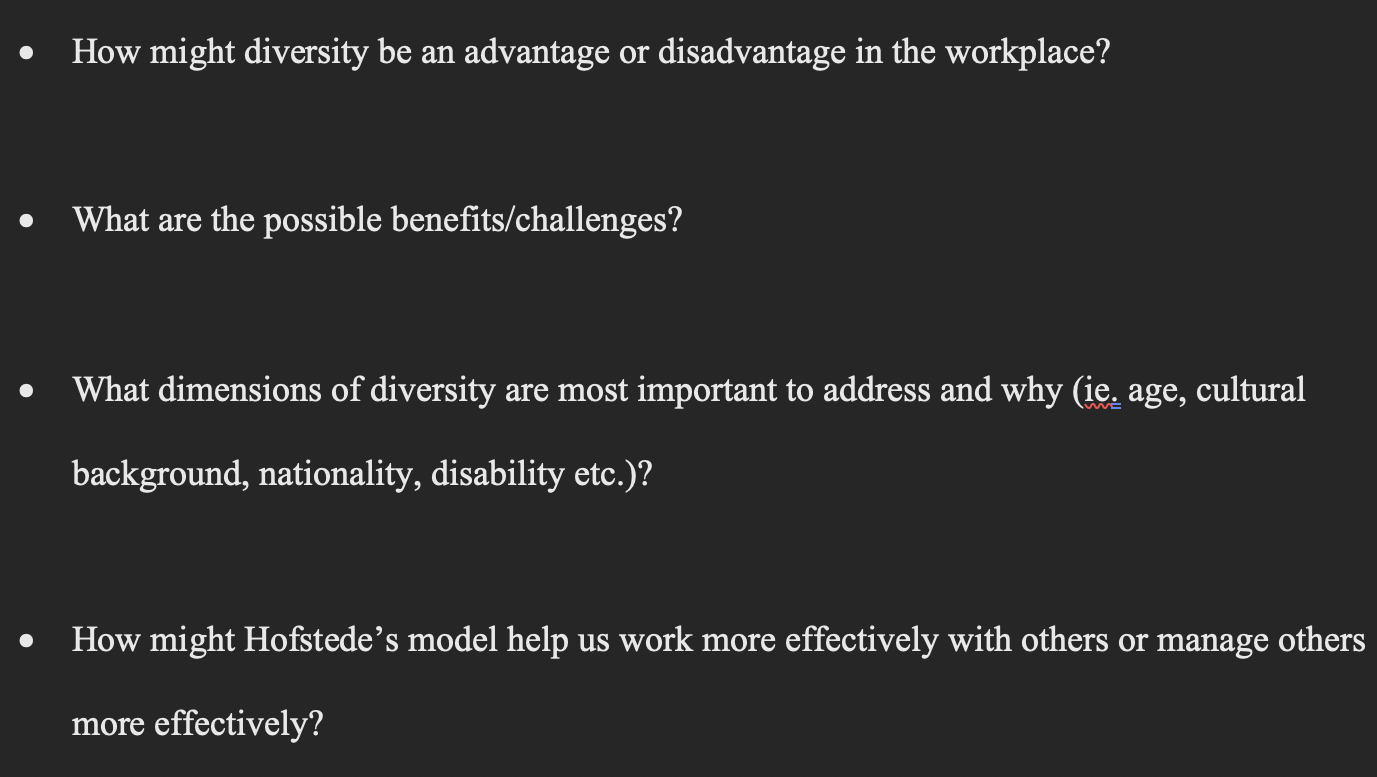 O How might diversity be an advantage or