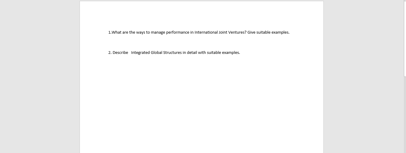 please answer both questions in details and each