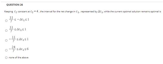"Keeping C 2 constant at C 2 =4, the interval for