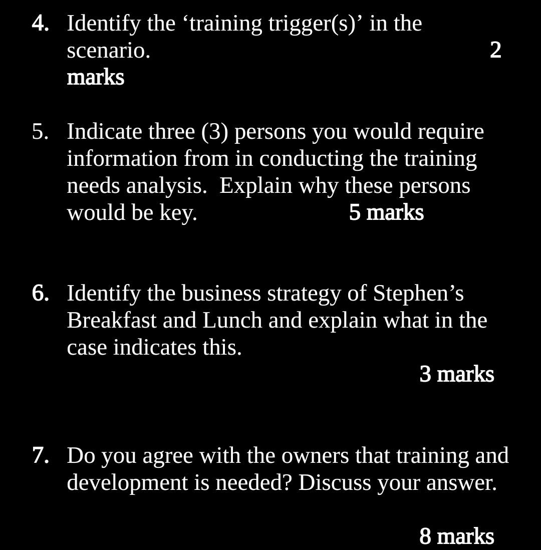 QUALITY AND CUSTOMER SERVICE AT STEPHEN'S