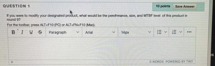 Question 1 QUESTION 1 10 points Save Answer If