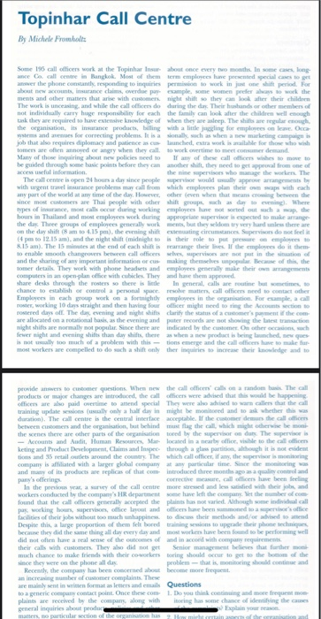 Please read the case study and don't answer the