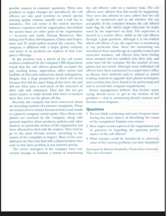 Please read the case study and don't answer the