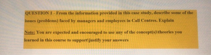 Please read the case study and don't answer the