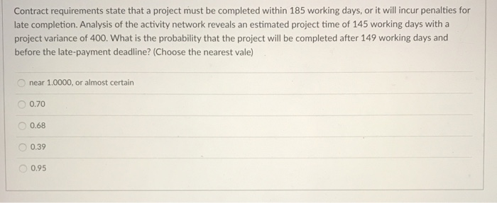 question 1 question 2 An activity on a PERT