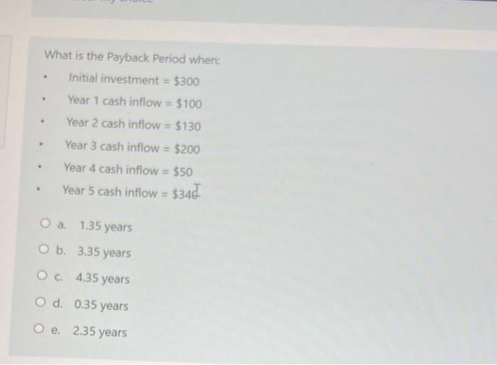 Send it ASAP - What is the Payback Period when