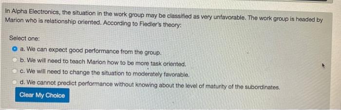 In Alpha Electronics, the situation in the work