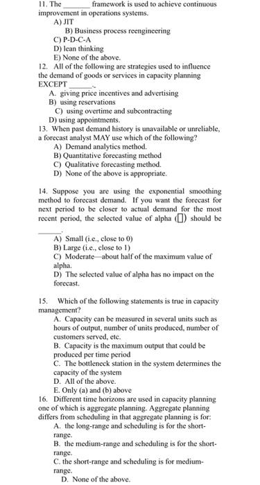 11. The framework is used to achieve continuous