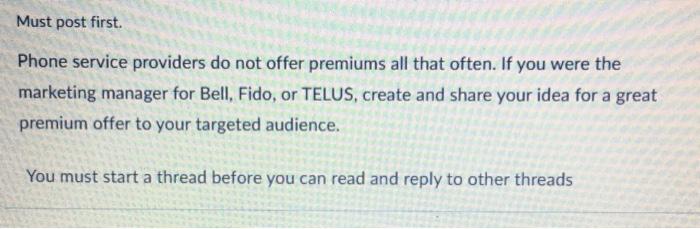 80 -100 words Must post first. Phone service