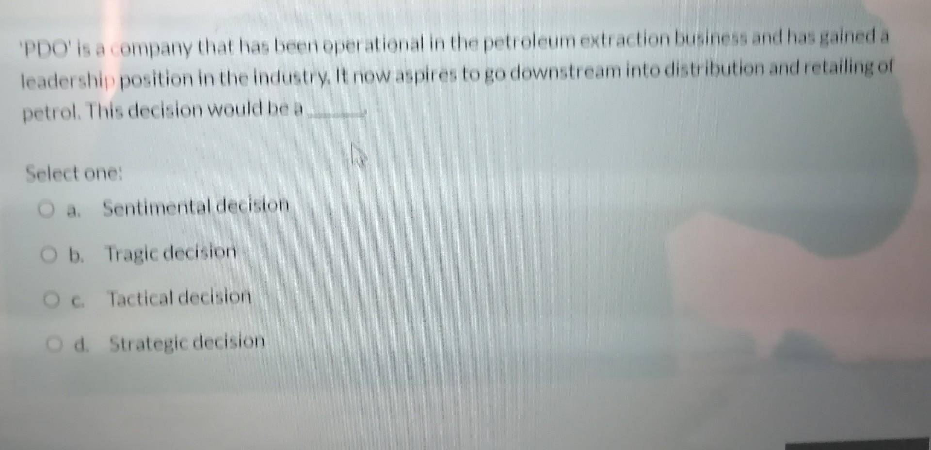 'PDO' is a company that has been operational in