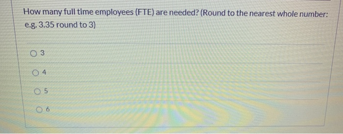 How many Full time Employees (FTE) are needed?