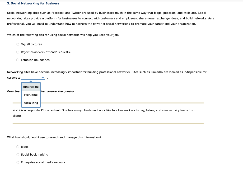 3. Social Networking for Business Social