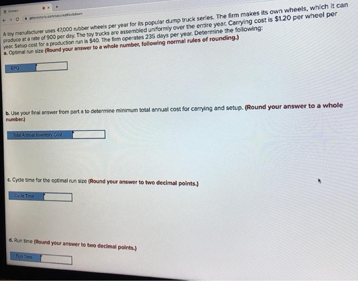 grootor.com coreckdown A toy manufacturer uses