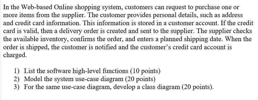 please use scenario to answer questions below