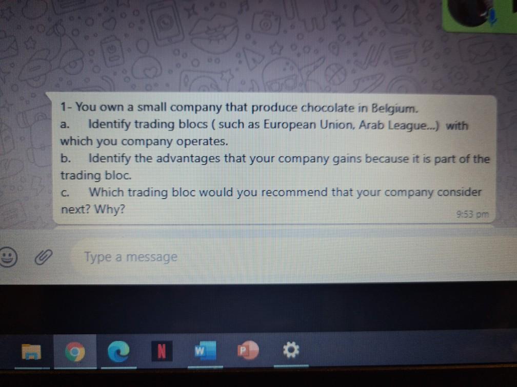 answer 1 - You own a small company that produce