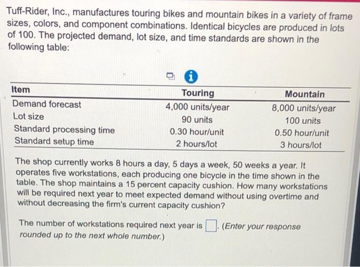 Tuff-Rider, Inc., manufactures touring bikes and