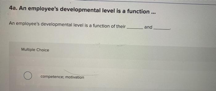 which multiple choice answer is correct? 4a. An