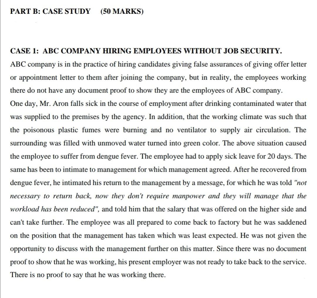 a) Define the problems appear in this case study.