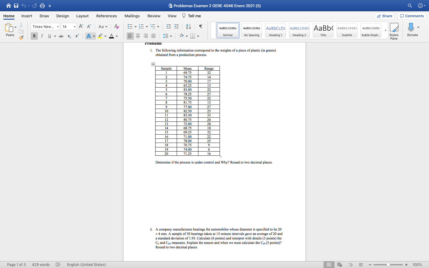 Sample size for the first question is 6 os5 wa