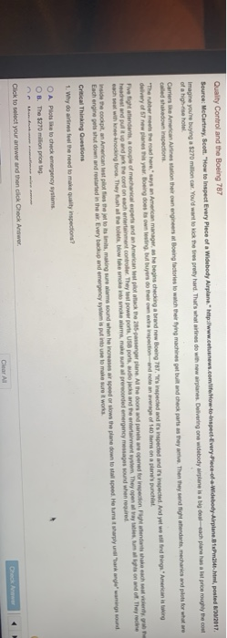 Quality Control and the Boeing 787 Source: