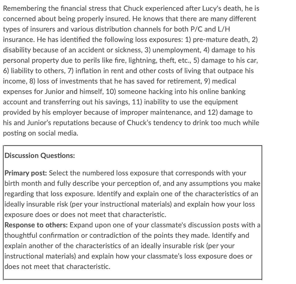 Please start your initial discussion post with a