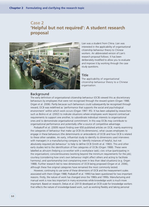 Chapter 2 Formulating and clarifying the research