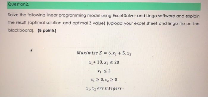 Solve using excel. If you have lingo software