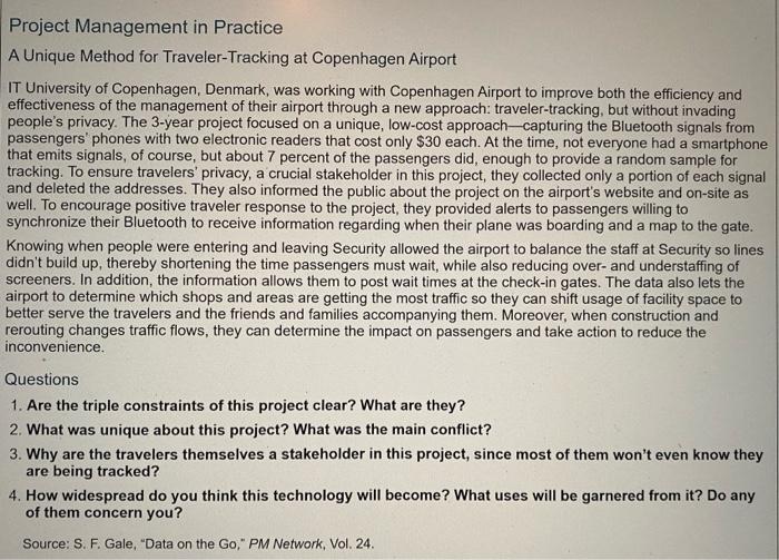 Project Management in Practice A Unique Method