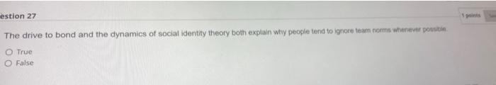estion 27 The drive to bond and the dynamics of