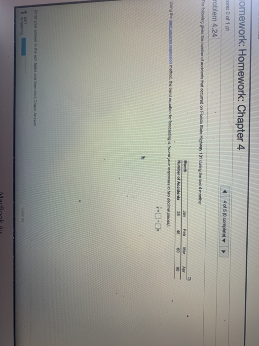 lomework: Homework: Chapter 4 coro: 0 of 1 pt 4