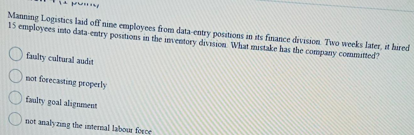 Pummy Manning Logistics laid off nine employees