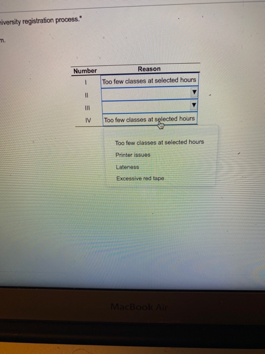 complete a cause-and-effect diagram to reflect
