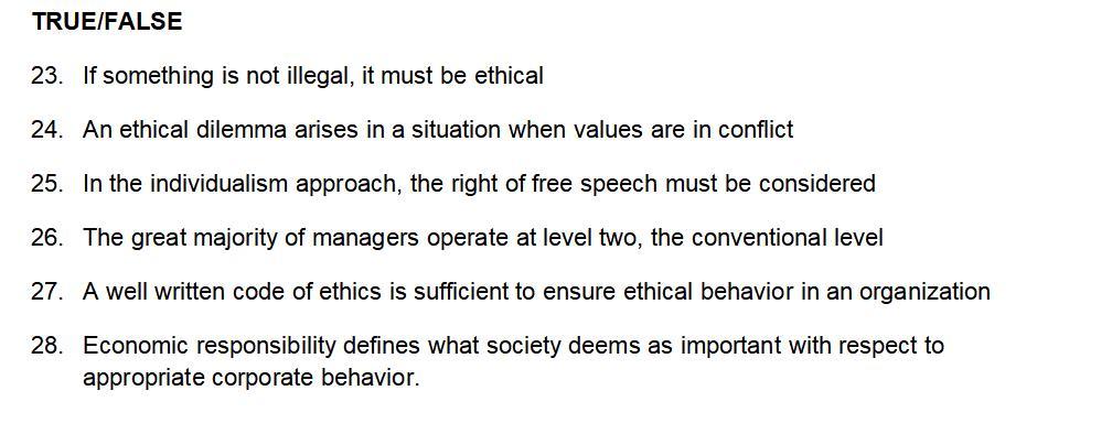 23. If something is not illegal, it must be