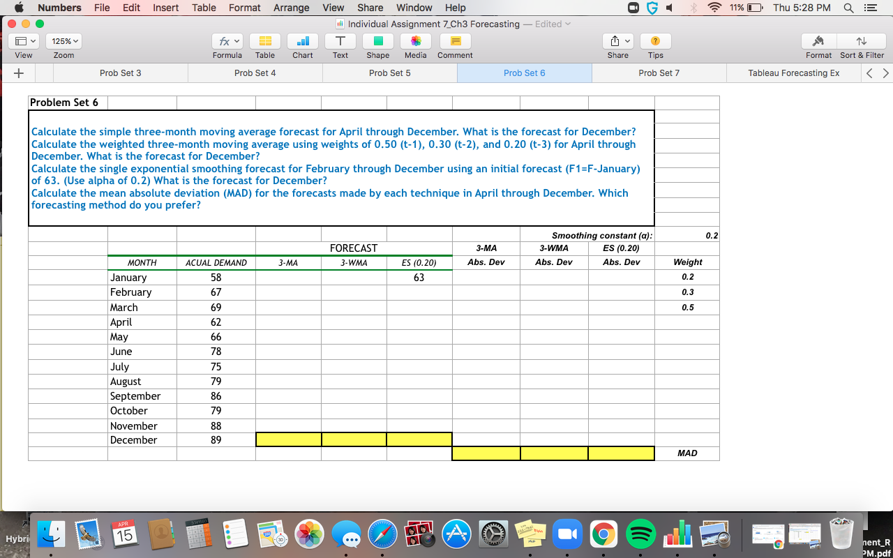 Numbers File Edit Insert G 1 11%O Thu 5:28 PM Q =