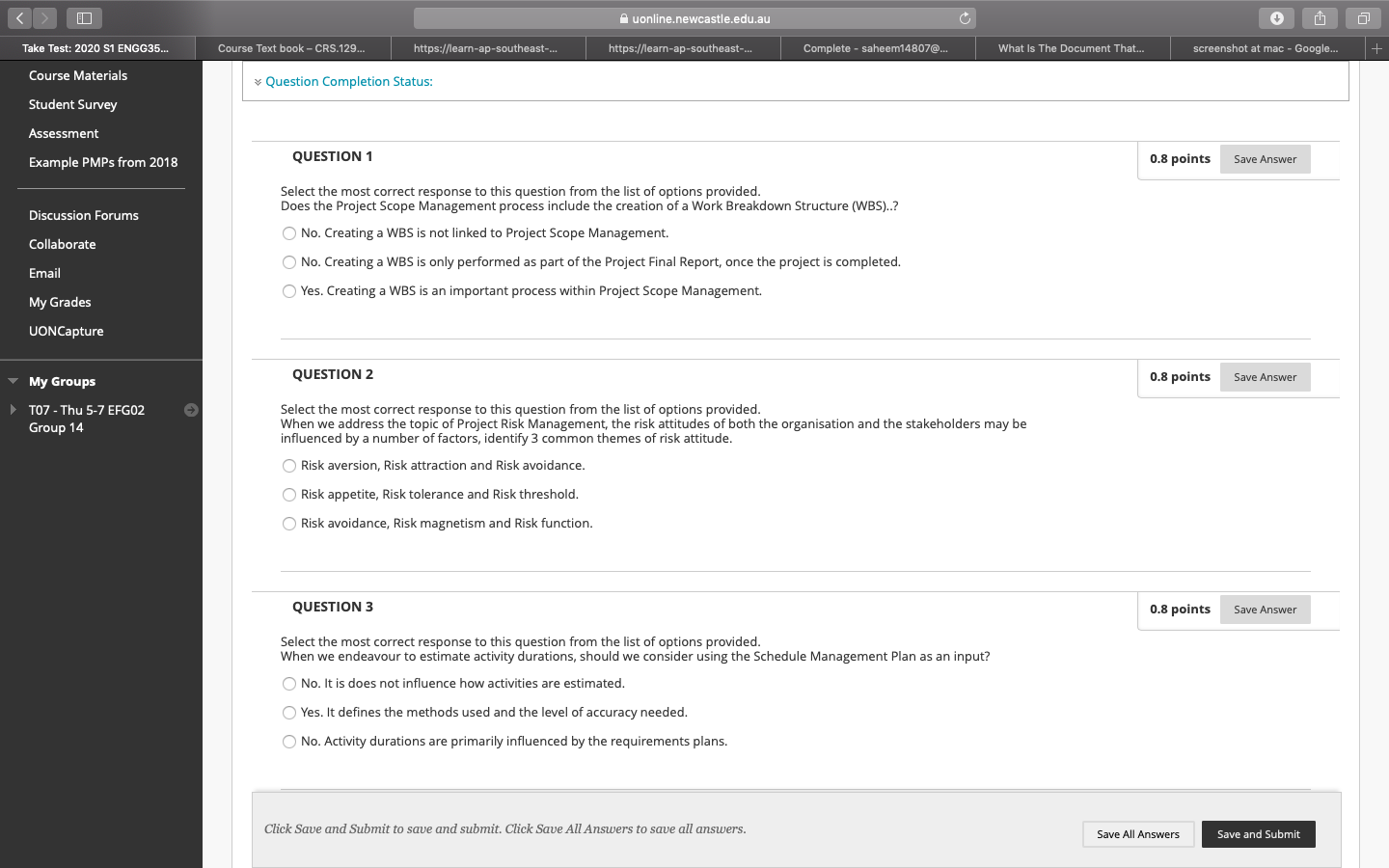 uonline.newcastle.edu.au Course Text book -