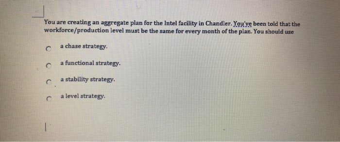 You are creating an aggregate plan for the Intel