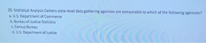 20. Statistical Analysis Centers state-level data