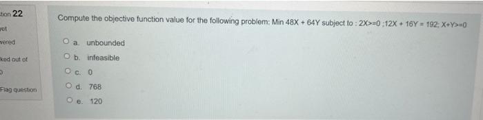 tion 22 Compute the objective function value for