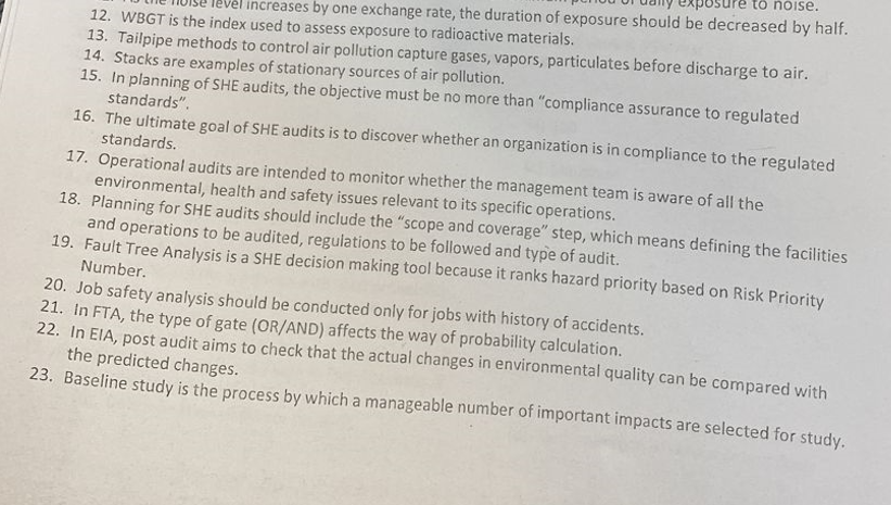 True or False noise. increases by one exchange