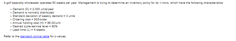 Standard normal table: Only part b needs an