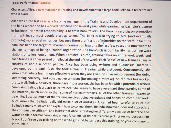 page limit = 2 Topic: Performance Appraisal