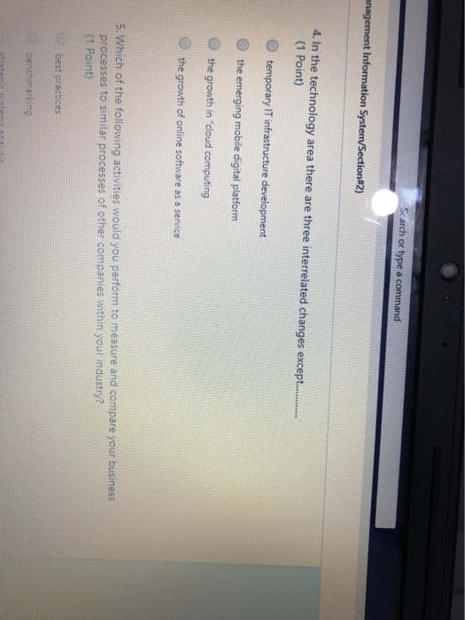 Search or type a command anagement Information