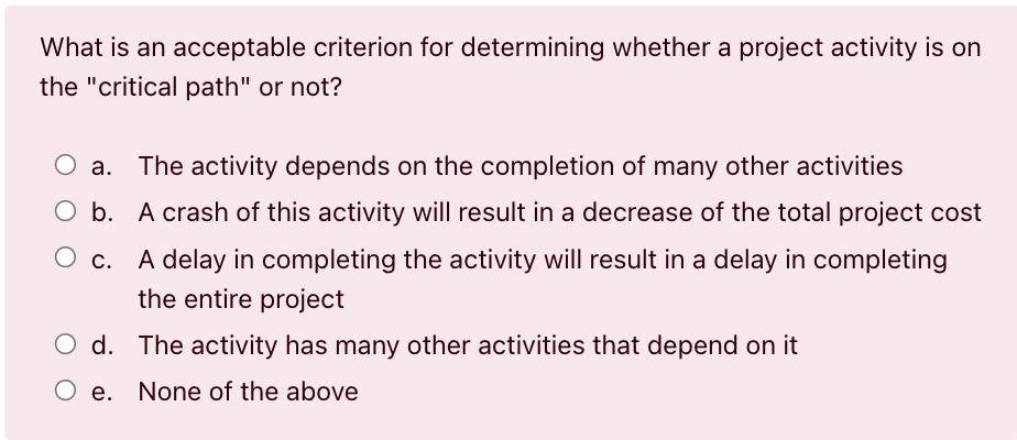 What is an acceptable criterion for determining