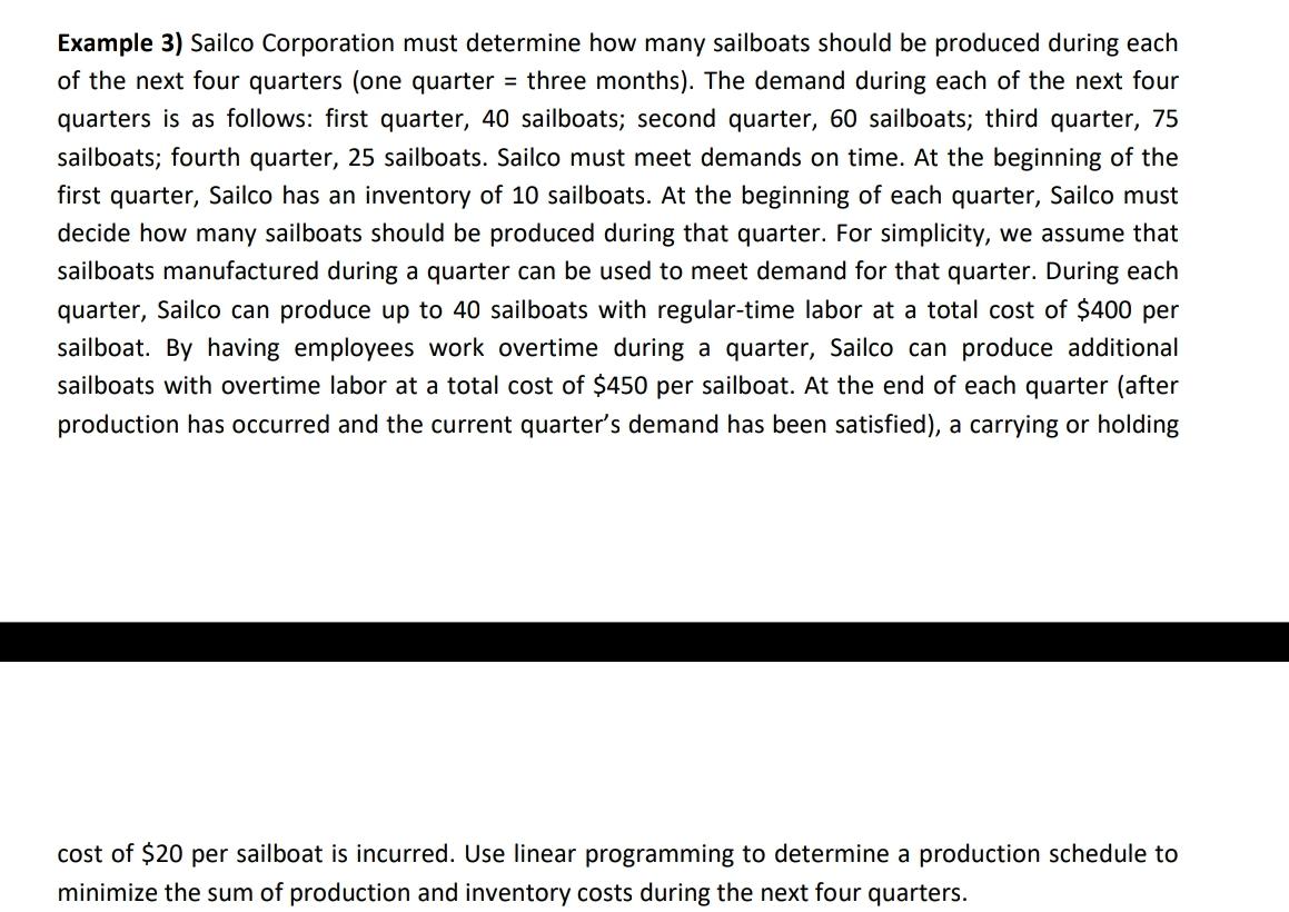 Please model it without using excel. Example 3)